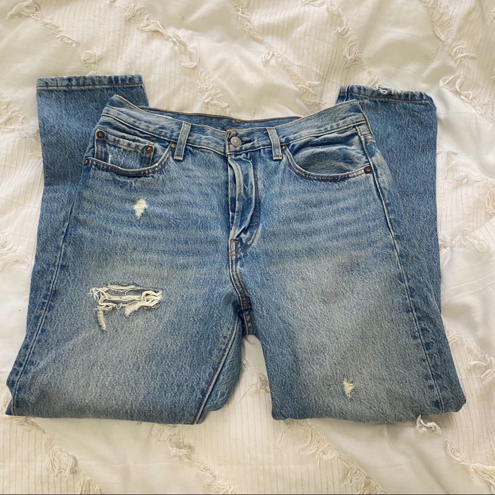 Levi’s 501 distressed jeans